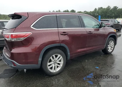 2016 Toyota Highlander Le z USA, uszkodzony, nr VIN 5TDZARFH6GS017821